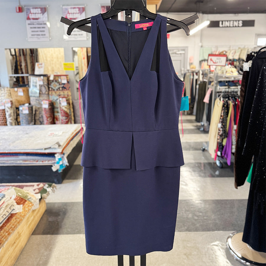 Catherine MaLandrino Dress navy sleeveless