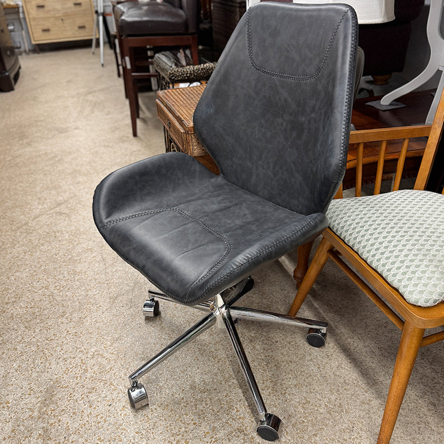 Chair-black desk, wheels, adjustable