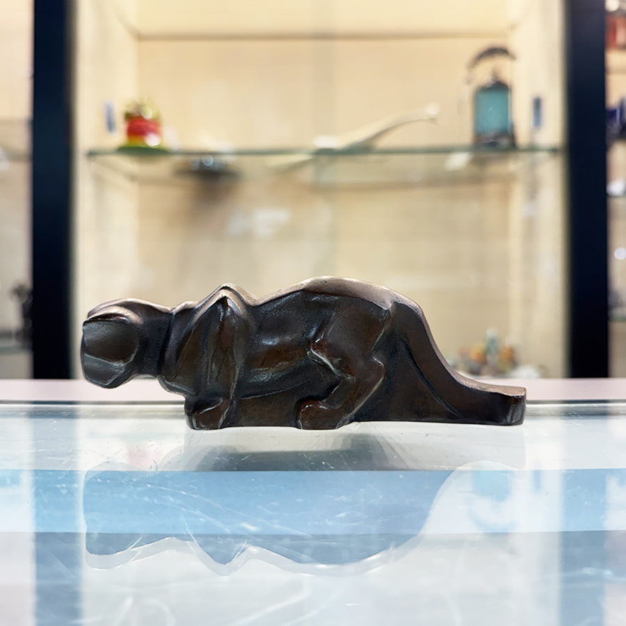 Vtg. Bronze Cat Figurine
