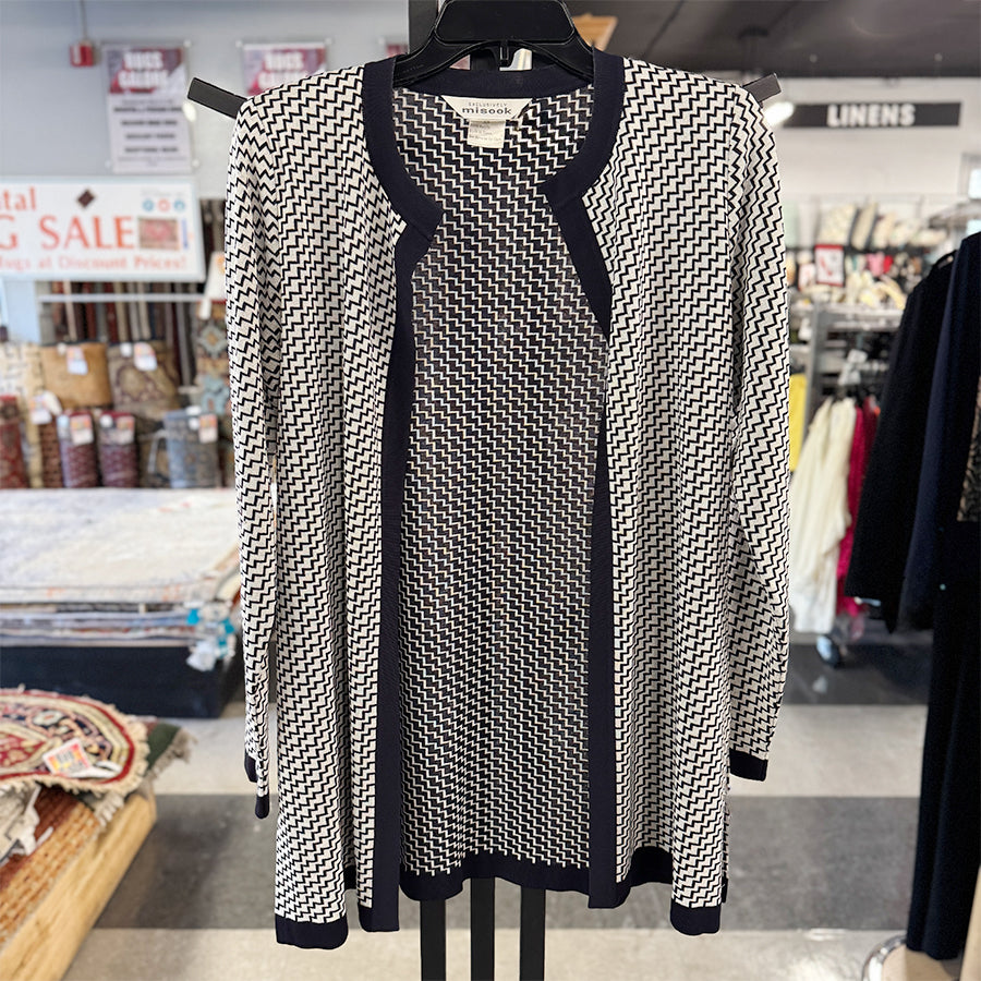 Misook Jacket white black