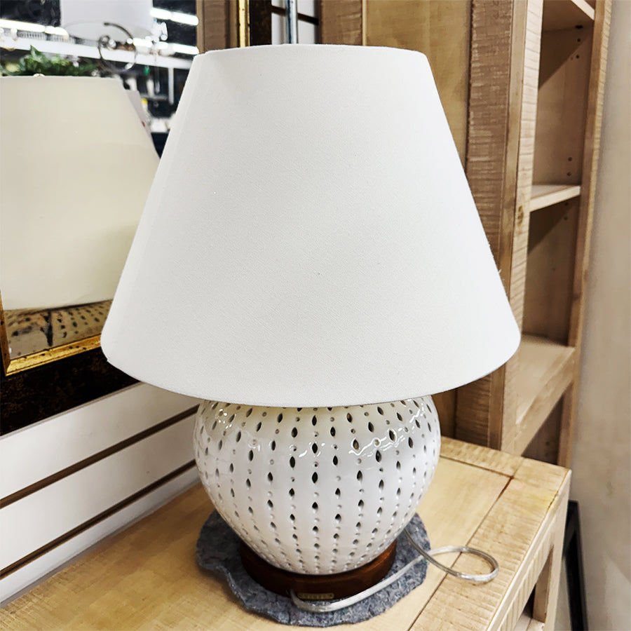 Lamp - White Base, White Shade (Ralph Lauren)