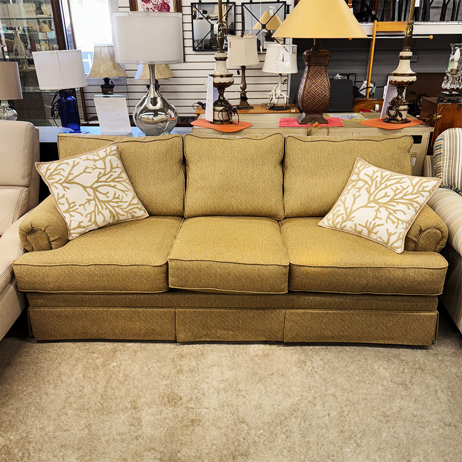 Sofa - Gold Tweed w/2 -  Pillows