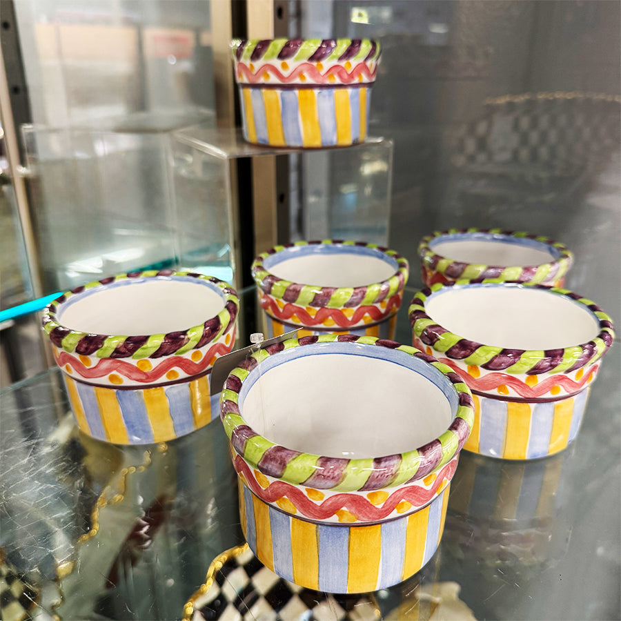 Mackenzie-Childs 'Piccadilly' Souffle Bowls