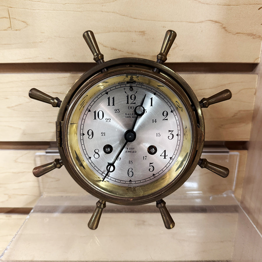 Salem Ships Bell 8 Day Jeweled Clock